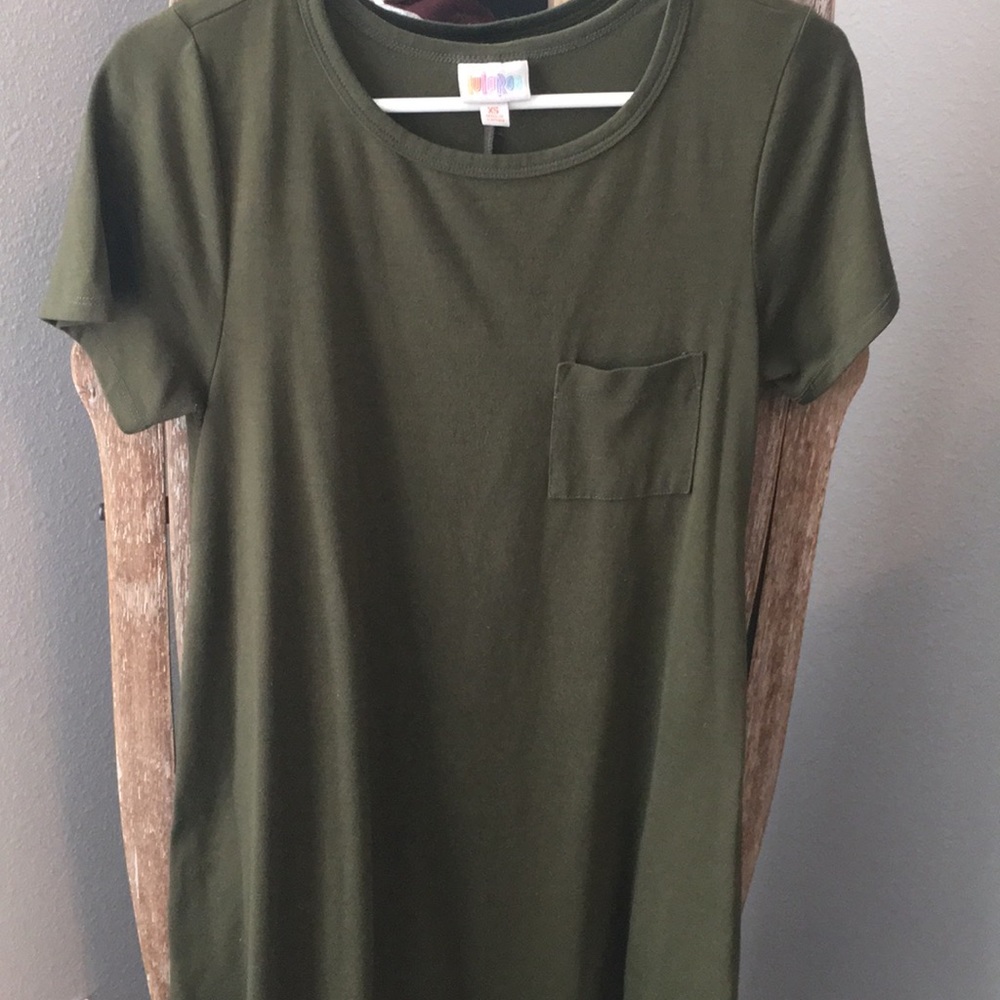 LulaRoe XS Dark Green Carly